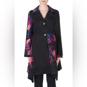 NWT Joseph Ribkoff dress chic coat boho size 12 - unique with sequin accents.